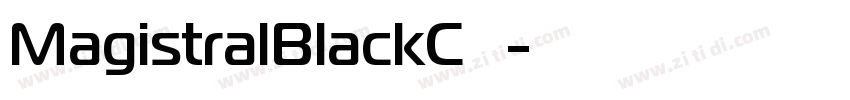 MagistralBlackC 常规字体转换
